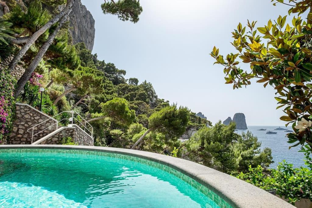 Villa Cisterna Capri, Private Beach Front Property With Pool Extérieur photo
