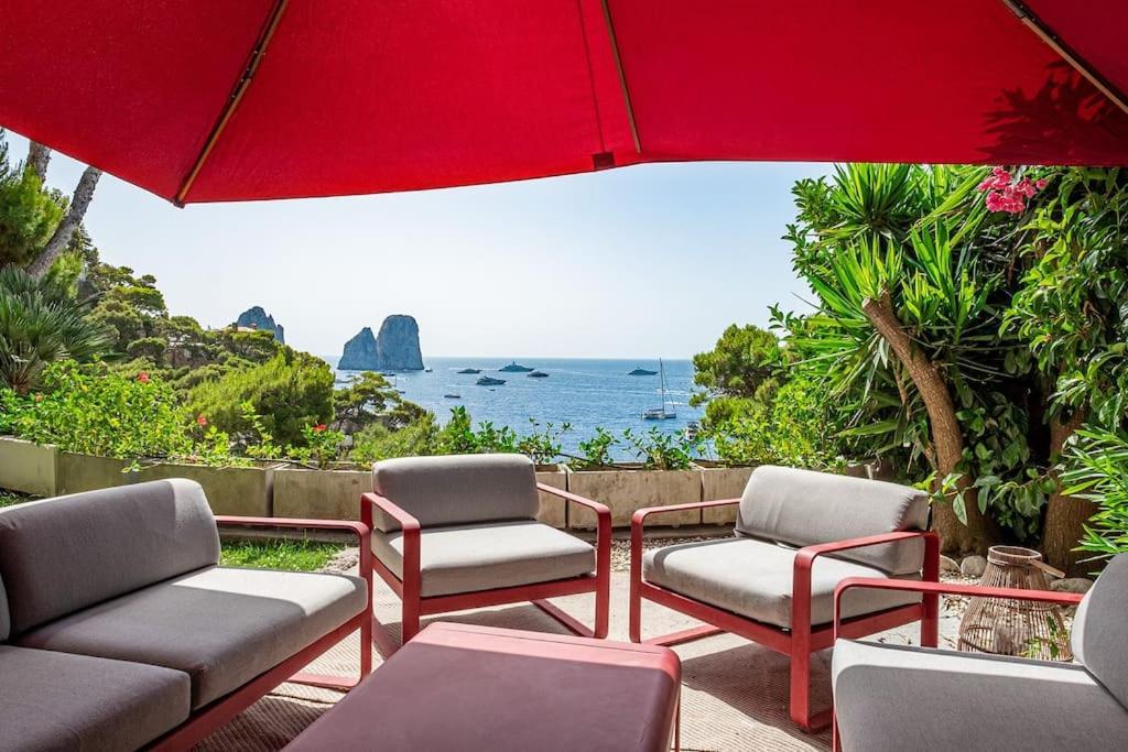 Villa Cisterna Capri, Private Beach Front Property With Pool Extérieur photo
